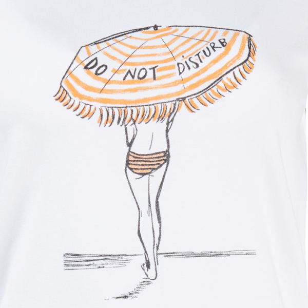 Louis & Louisa, Nachthemd, Sonnenschirm, do not disturb, weiß gelb, detail